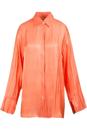 Jucca Shirts, female, , S, Shiny Satin Shirt with Pointed Collar