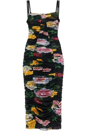 Dolce & Gabbana Midi Dresses, female, , XS, Elegant Floral Midi Dress