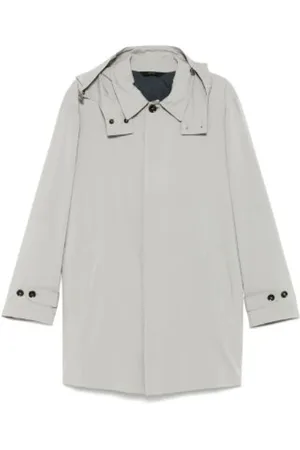 BRIONI Parkas, male, , M, Ash Grey Parka with Hood