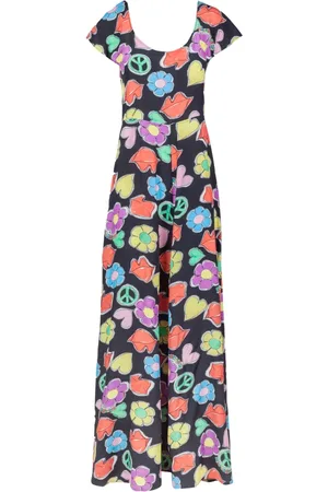 Moschino Printed Maxi Dress with Round Neck