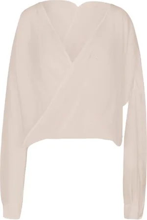 Jucca Blouses, female, , S, V-neck blouse in cotton silk blend