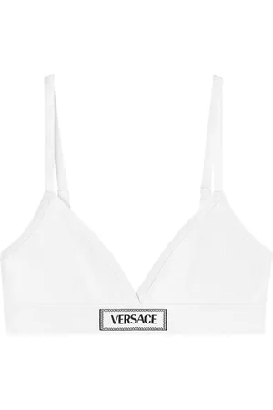 VERSACE Bras, female, , S, Vintage Logo Embroidered Cotton Underwear