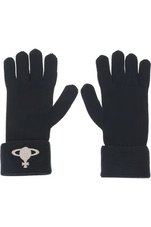 Vivienne Westwood Knitted Gloves with Orb Logo Embroidery