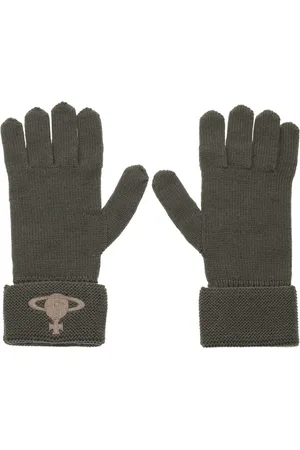 Vivienne Westwood Gloves, unisex, , L, Knitted Gloves with Orb Logo Embroidery
