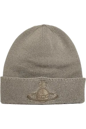Vivienne Westwood Beanies, unisex, , ONE SIZE, Embroidered Logo Wool Beanie Hat