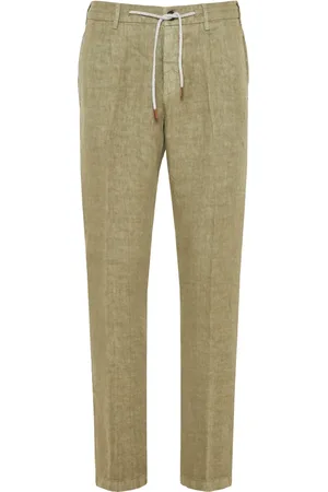 ELEVENTY Linen Drawstring Trousers