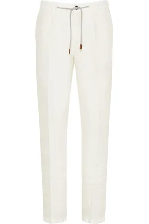 ELEVENTY Chinos, male, , W38, Linen Drawstring Trousers