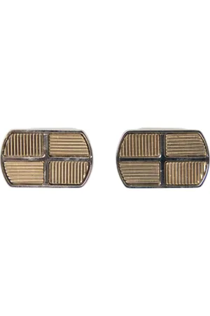 Dolce & Gabbana Cufflinks & Tie Clips, male, , ONE SIZE, Silver and Gold Brass Cufflinks