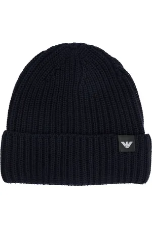 Emporio Armani Plain Logo Beanie Hat