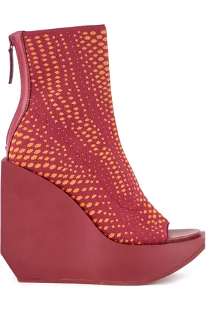 united nude Graphic Woven Platform Bootie with Wedge Heel