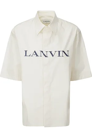 Lanvin Shirts, female, , L, Short-sleeved Cotton Shirt with Logo