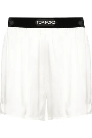Tom Ford Silk Shorts with Logo Patch