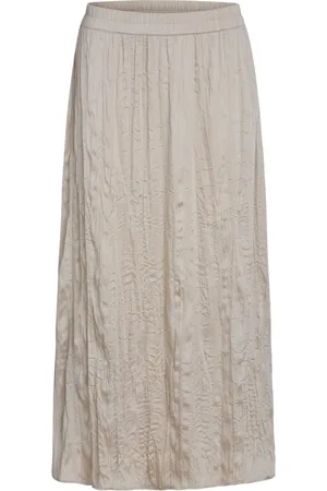 RUE de FEMME Maxi Skirts, female, , 2XL, Elegant Crinkled Skirt in Vanilla Cream