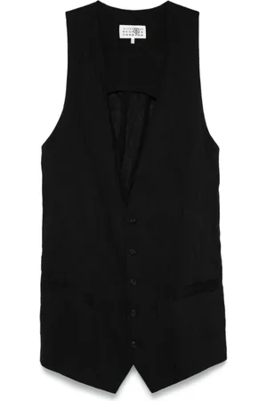 Maison Margiela Vests, female, , 2XS, Wool Deep-Neck Vest