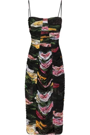 Dolce & Gabbana Pink Ruched Bodice Dress