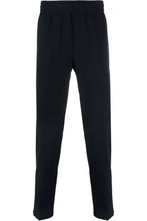 Samsøe Samsøe Sweatpants, male, , L, Navy Tapered Elastic Waist Trousers