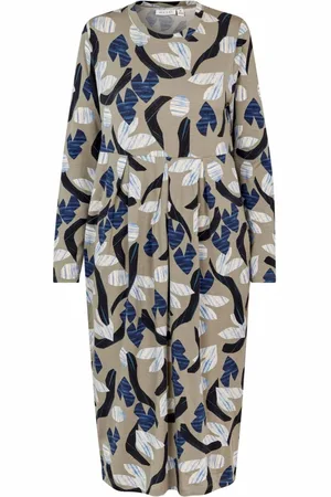 Masai Midi Dresses, female, , M, Elegant Dress with Long Sleeves