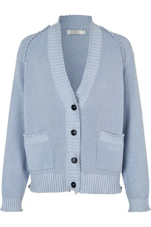 Masai Cardigans, female, , L, Fog Cardigan with Ruffles and Pockets