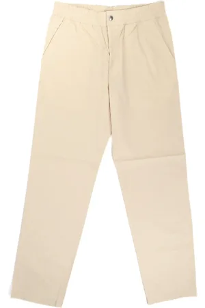 Maison Kitsuné Slim-fit Trousers, male, , XS, Casual Cotton Trousers with Elastic Waistband