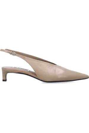 Jil Sander Pumps, female, , 5 UK, Dark Sand Sling-back Pumps