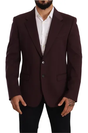 Dolce & Gabbana Indigo Slim Fit Blazer with Logo Details