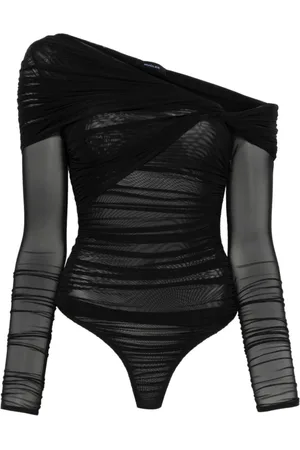 MUGLER Body, female, , M, Semi-Sheer Twist Detailing Top