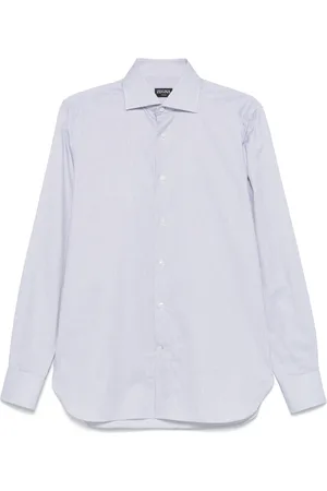 Ermenegildo Zegna Casual Shirts, male, , L, Striped Cotton Dress Shirt
