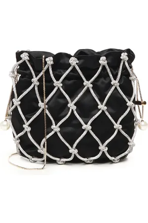 ROSANTICA Cross Body Bags, female, , ONE SIZE, Satin Crystal Drawstring Bag