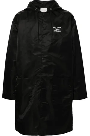 Drôle de Monsieur Rain Jackets, male, , S, Parka Jacket with Slogan Print