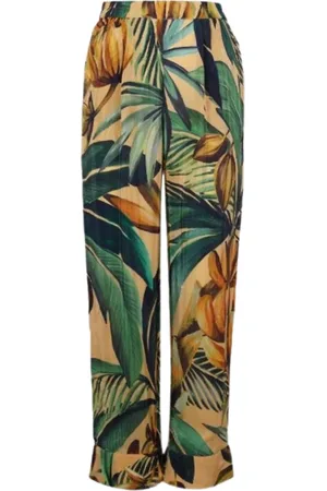 Farm Rio Straight Trousers, female, , XS, Yellow Trousers for Women
