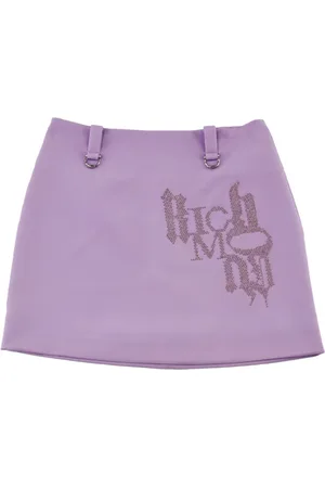 John Richmond Skirts, female, , 8 Y, Soft Lightweight Short Skirt with Logo