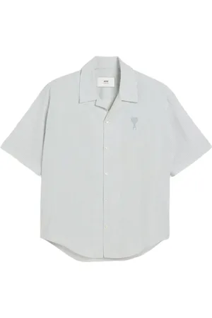 Ami Button-Up Shirt with Logo Motif