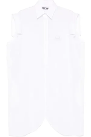 Moschino Sleeveless Embroidered Logo Top