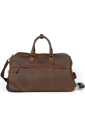Howard London Leather Duffel Trolley Bag