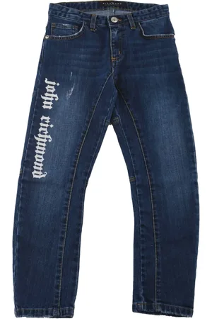 John Richmond Jeans, unisex, , 8 Y, 5-Pocket Jeans with Logo Print