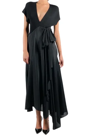 PETAR PETROV Maxi Dresses, female, , XS, V-Neck Silk Wrap Dress