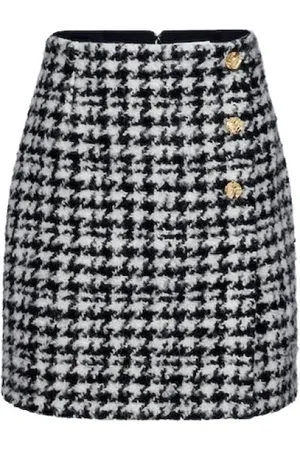 Nina Ricci Short Skirts, female, , XS, Houndstooth A-Line Skirt