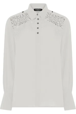 Bruuns Bazaar Blouses, female, , S, Elegant Embroidered Shirt with Collar