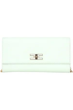 Elisabetta Franchi Cross Body Bags, female, , ONE SIZE, Mint Clutch Bag with Chain