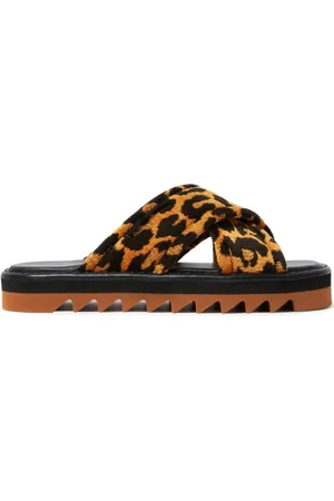 Stella McCartney Sliders, female, , 3 UK, Leopard Print Open Toe Sandals