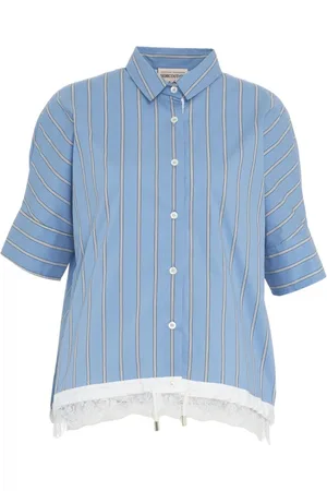 SEMICOUTURE Shirts, female, , M, Striped Lace Blouse