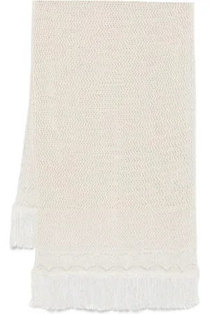 ERMANNO SCERVINO Sparkling Knit Scarf with Fringed Edge