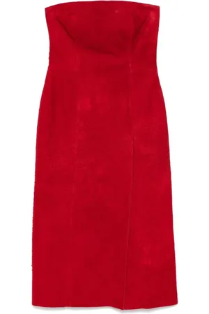 Alexander McQueen Midi Dresses, female, , S, Bandeau Style Strapless Dress