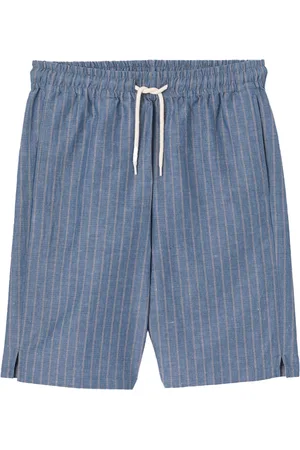 A.P.C. Casual Shorts, male, , L, Striped Cotton Short Sleeve Shirt