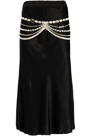 Pinko Maxi Skirts, female, , 2XS, Raso Skirt with Bijoux Embellishments