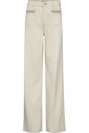 Mos Mosh Wide Jeans, female, , W31, Clay Wide-Leg Jeans with Gold Details