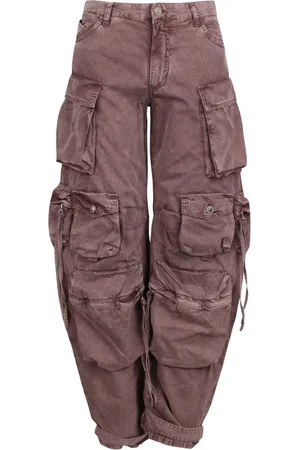 The Attico Wide Trousers, female, , W25, Mauve Cargo Trousers with Pockets