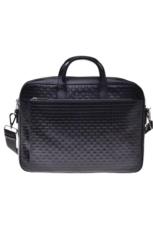 BALDININI Crossbody Bag in Woven Print Leather