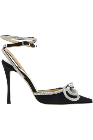 Mach & Mach Geometric Beaded Bow Sandals
