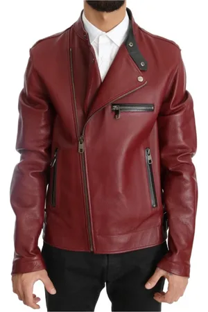 Dolce & Gabbana Radiant Leather Biker Motorcycle Jacket